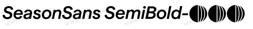SeasonSans SemiBold字体转换